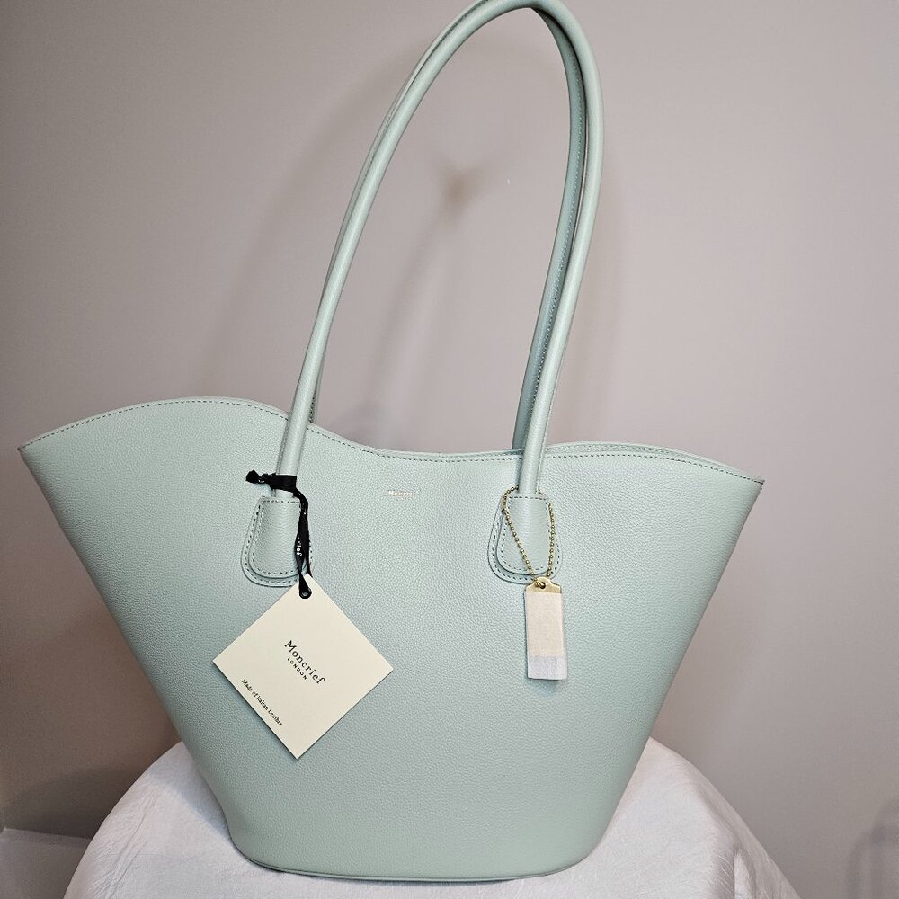 Aimee Kestenberg Mint Leather Tote Bag